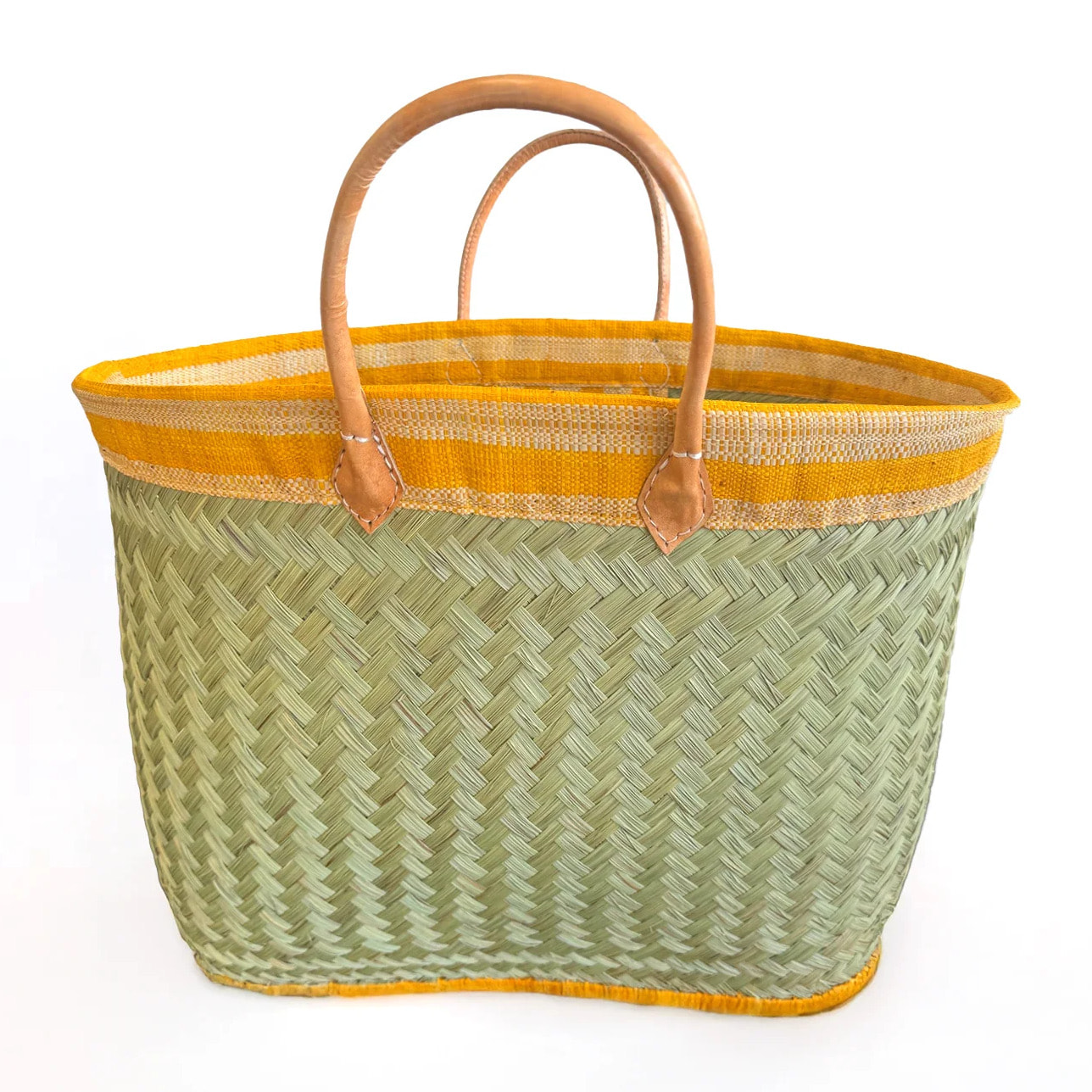 Panier artisanal de Madagascar - Sava GM Orange