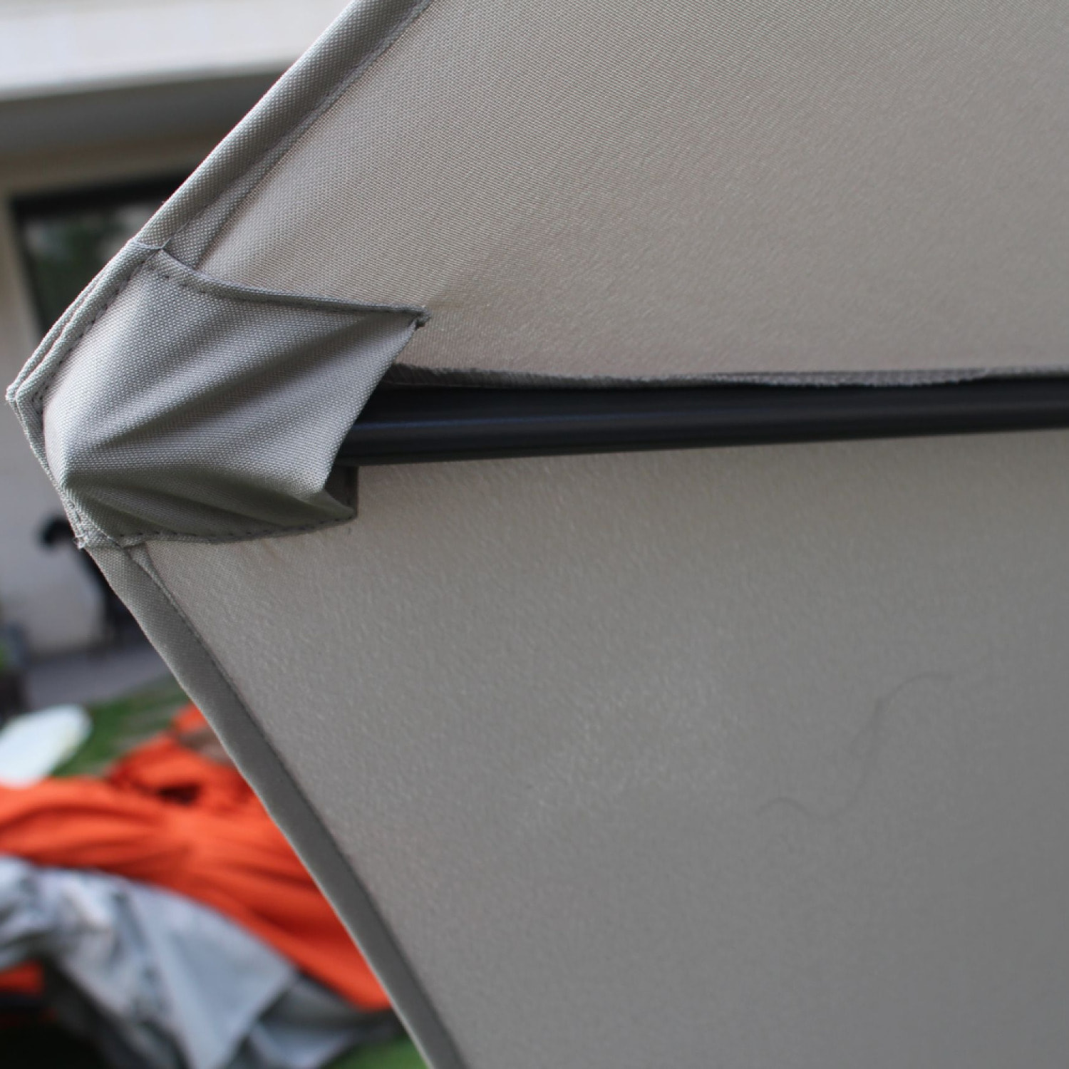 Parasol droit rond Ø 3 m écru PORTO