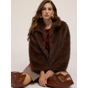 Motivi - Giubbotto corto con collo alto - Marrone