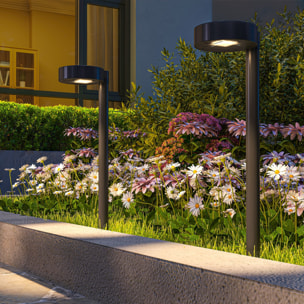 Lot de 8 spots solaires LED extérieurs marche arrêt automatique 3000K noir