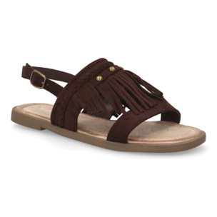 Sandalia boho mujer cómoda verano con flecos