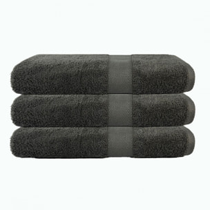 Lot de 3 draps de bain 500 gr/m2 100% coton