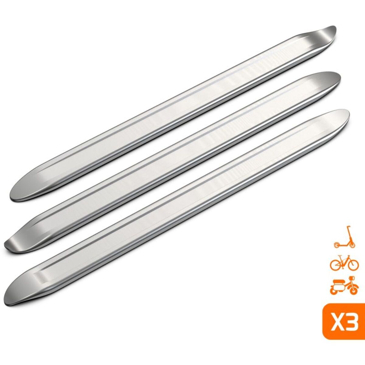 Kit De 3 Démonte-pneus CASR - Outil De Réparation Pour Vélo, Moto, Etc. - Neuf