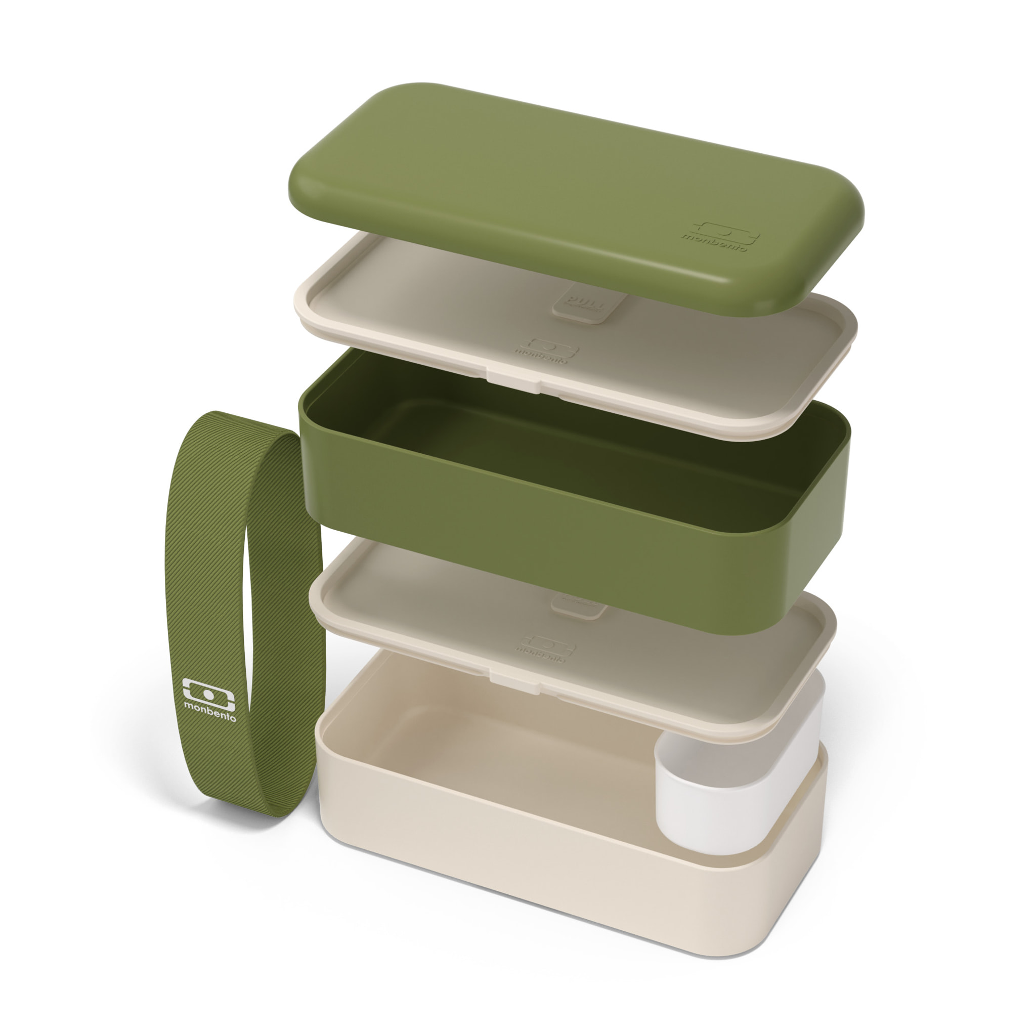 Lunch box 2 compartiments Original 1L Made in France Vert Olive