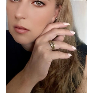 Anillo Duplo en zamak dorado chapado latón