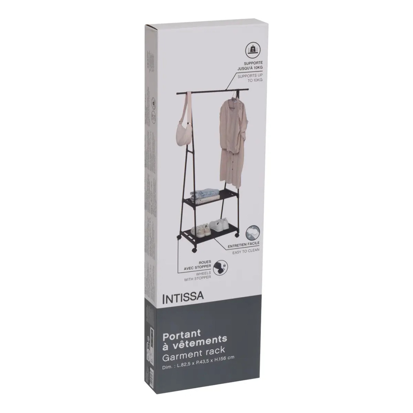 Portant à vêtements Intissa noir