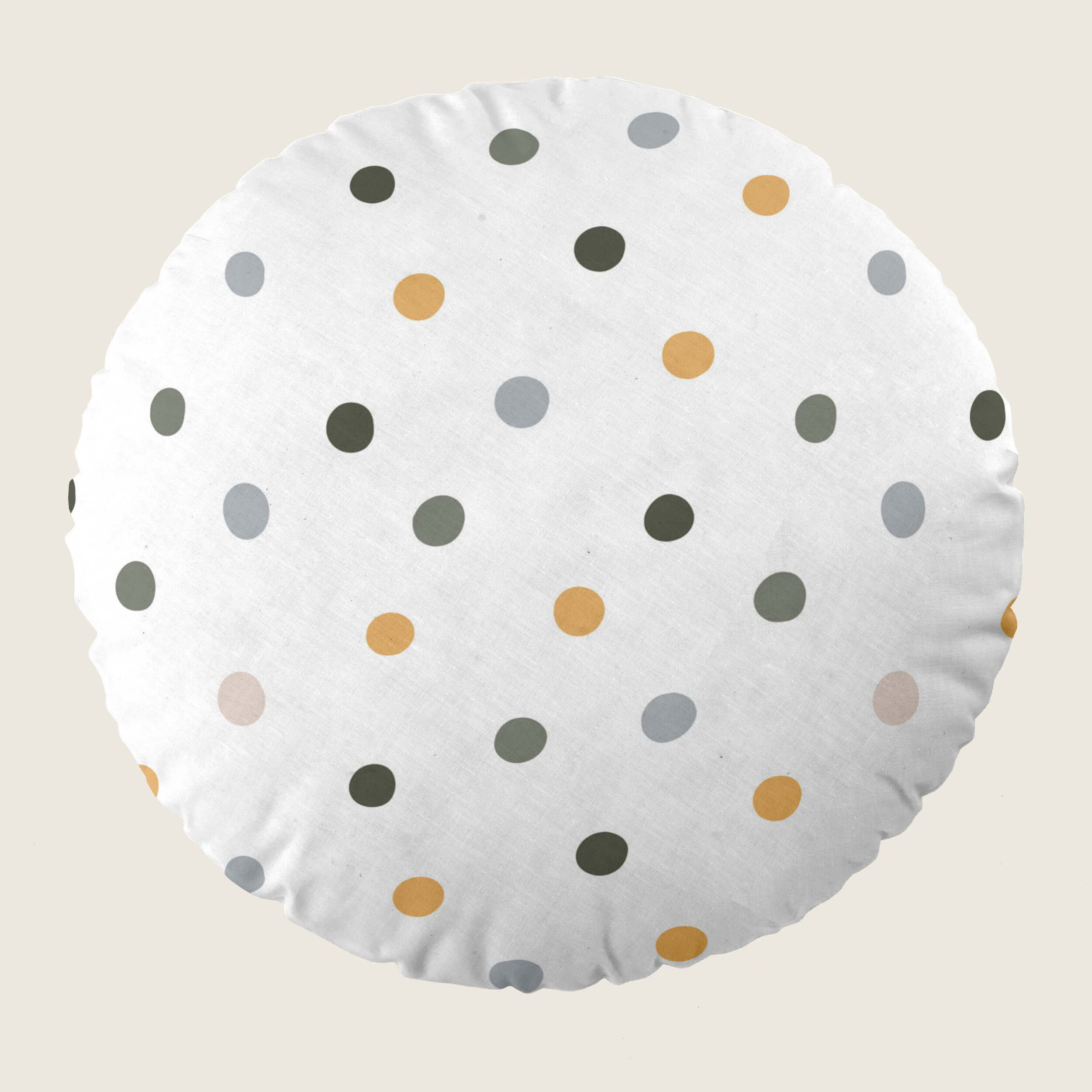 Cool Kids - Cojín Redondo Estampado - Con Relleno - 100% Algodón - Farm Life