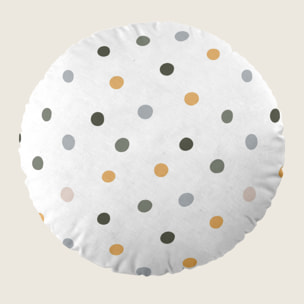 Cool Kids - Cojín Redondo Estampado - Con Relleno - 100% Algodón - Farm Life