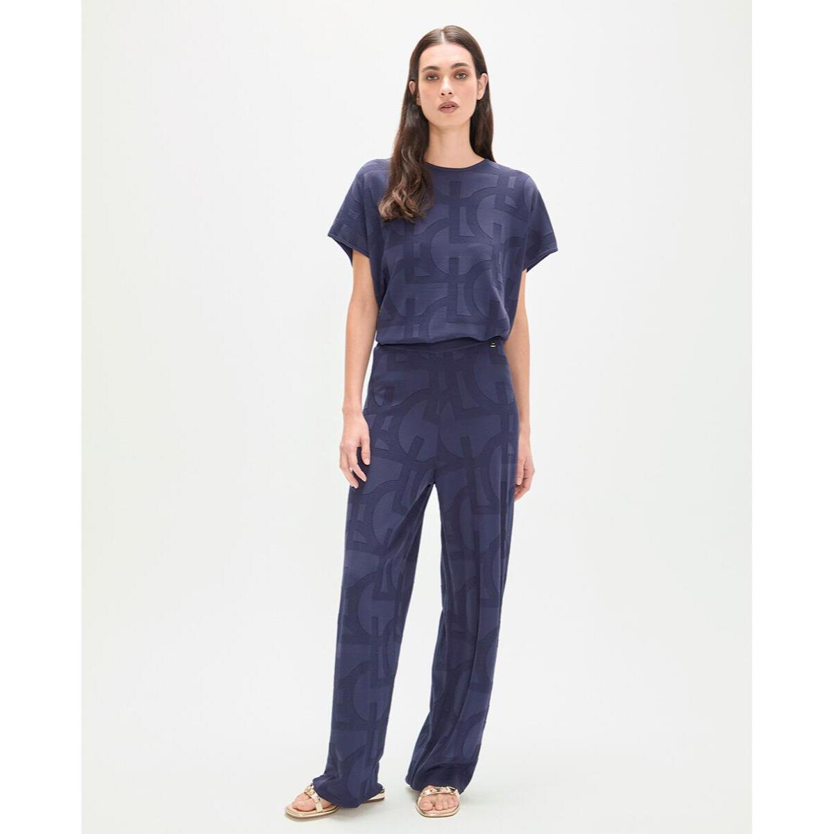 Pantaloni in tricot jacquard LC