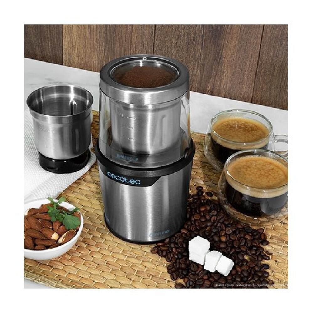 Cecotec Moulin TitanMill 300 DuoClean. Pour Café, Épices et Autres Aliments, Deu