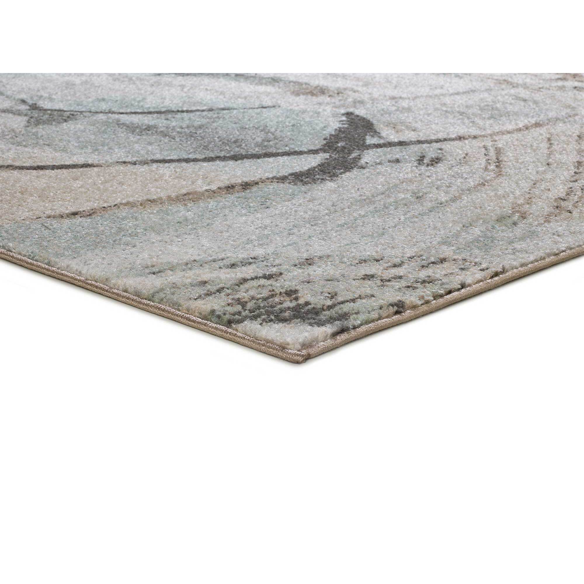AYDIN Alfombra abstracta de pelo corto multicolor, varias medidas disponibles