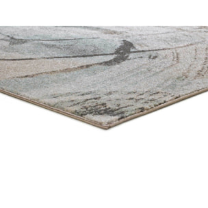 AYDIN Alfombra abstracta de pelo corto multicolor, varias medidas disponibles