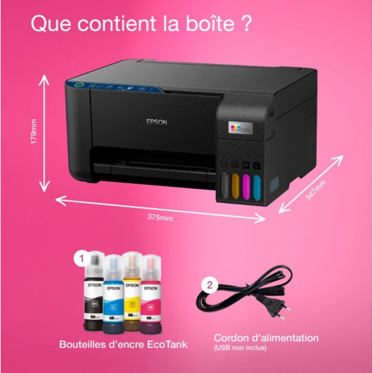 Imprimante jet d'encre EPSON EcoTank ET2862