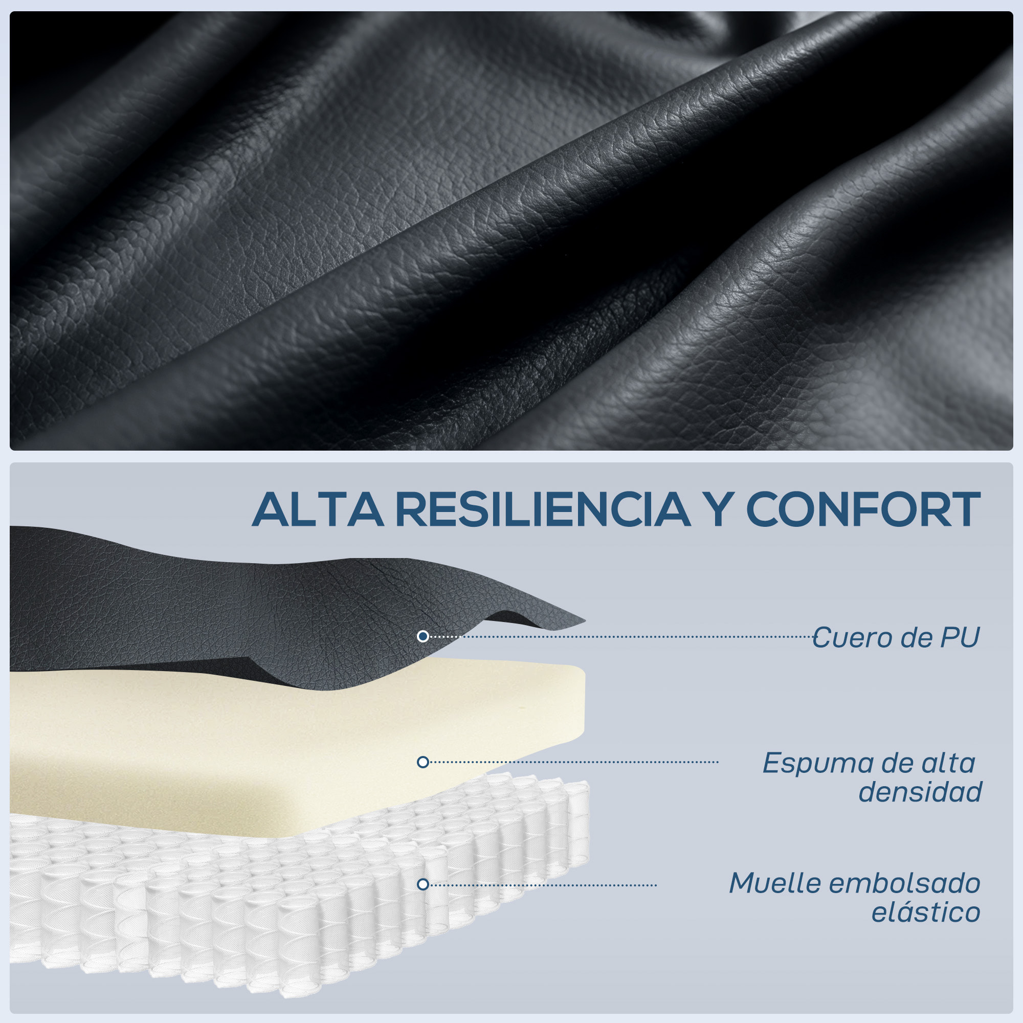 Sillón de Masaje Giratorio, Sillón Relax Reclinable con 8 Puntos de Masaje, Función Calefacción Lumbar, Mando a Distancia, Tapizado en PU, Reposapiés, Bolsillo Lateral, Función Basculante Negro