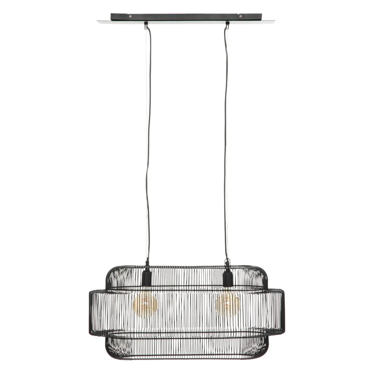 Suspension "Stora" métal noir D72,5cm