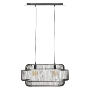 Suspension "Stora" métal noir D72,5cm