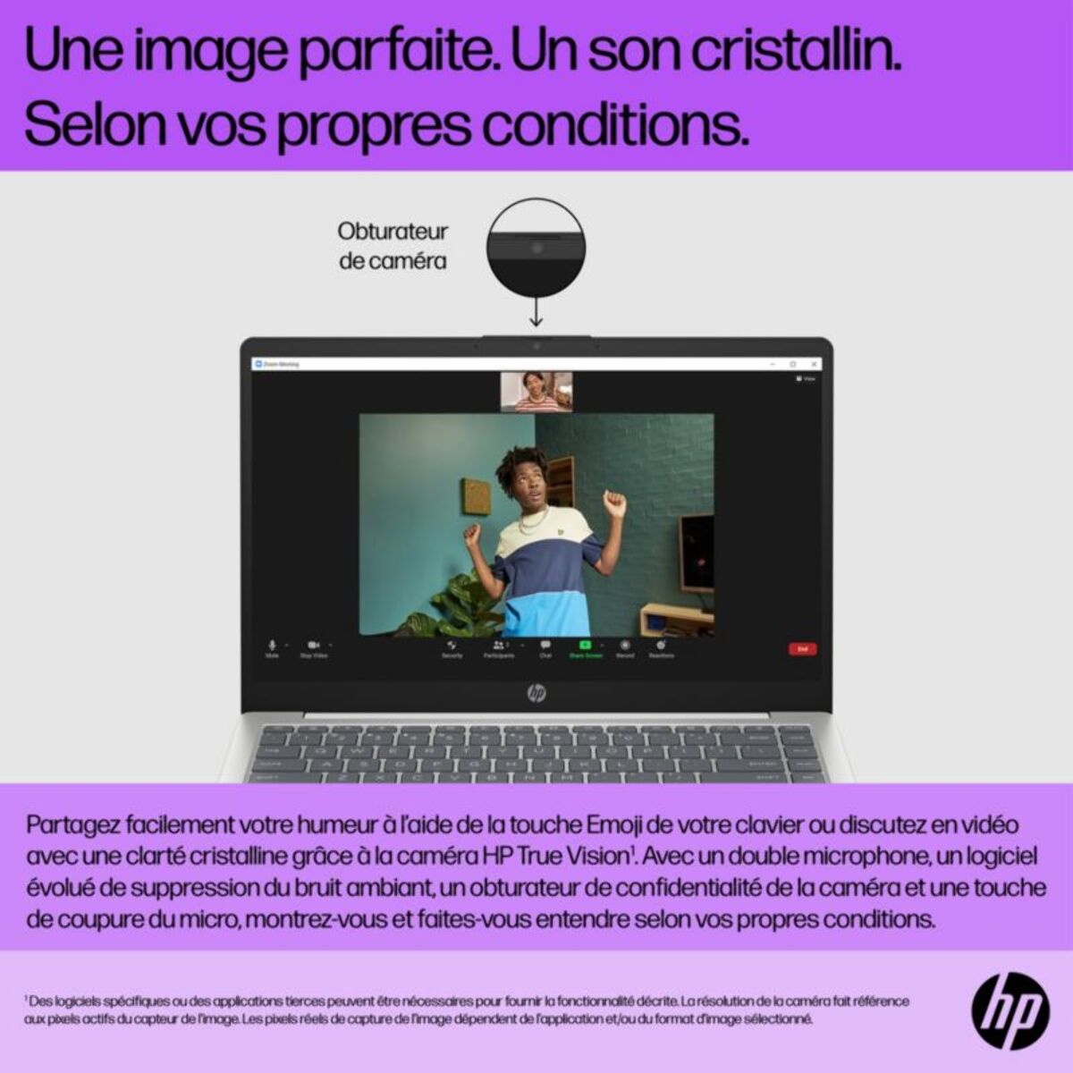 Ordinateur portable HP 14-em0042nf 14" AMD Ryzen 5 7520U 16 Go RAM DDR4 SSD 512 Go