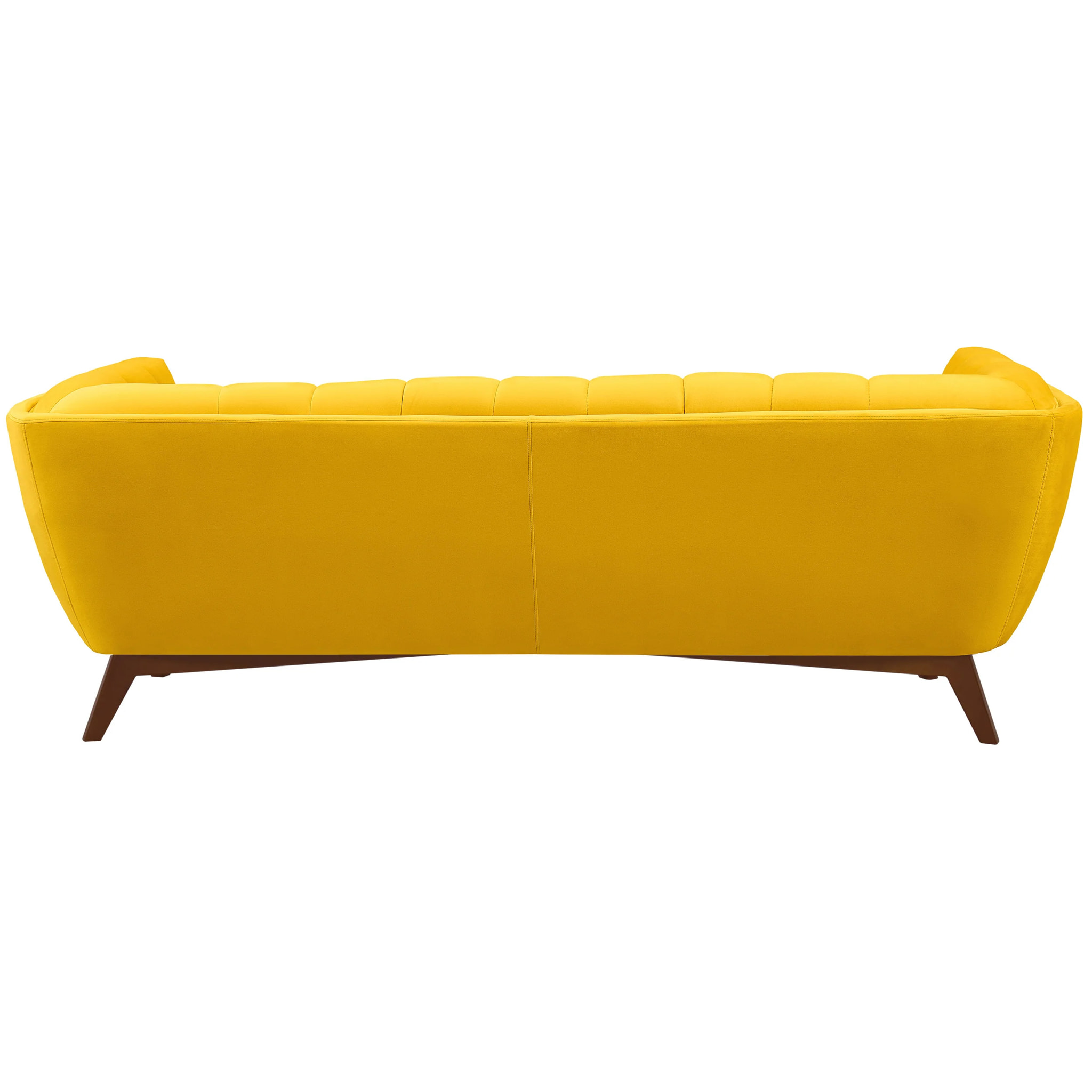 Canapé 3 places en velours jaune - Mona