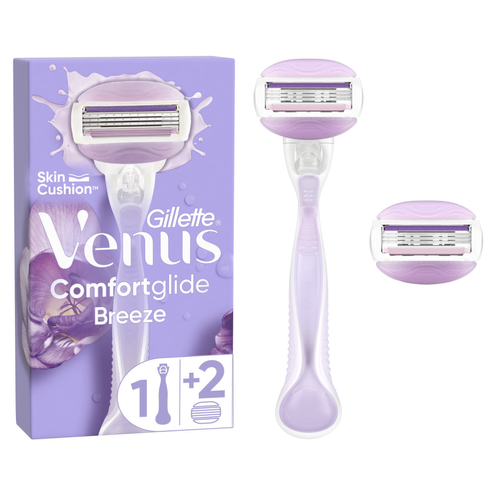 Rasoir Venus Comfortglide Breeze 3 Lames - 2 Recharges De Lames Incluses