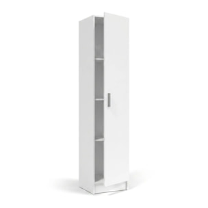 Armario de 1 puerta en blanco artik 37x180 cm Multi Useful 37 Blanco