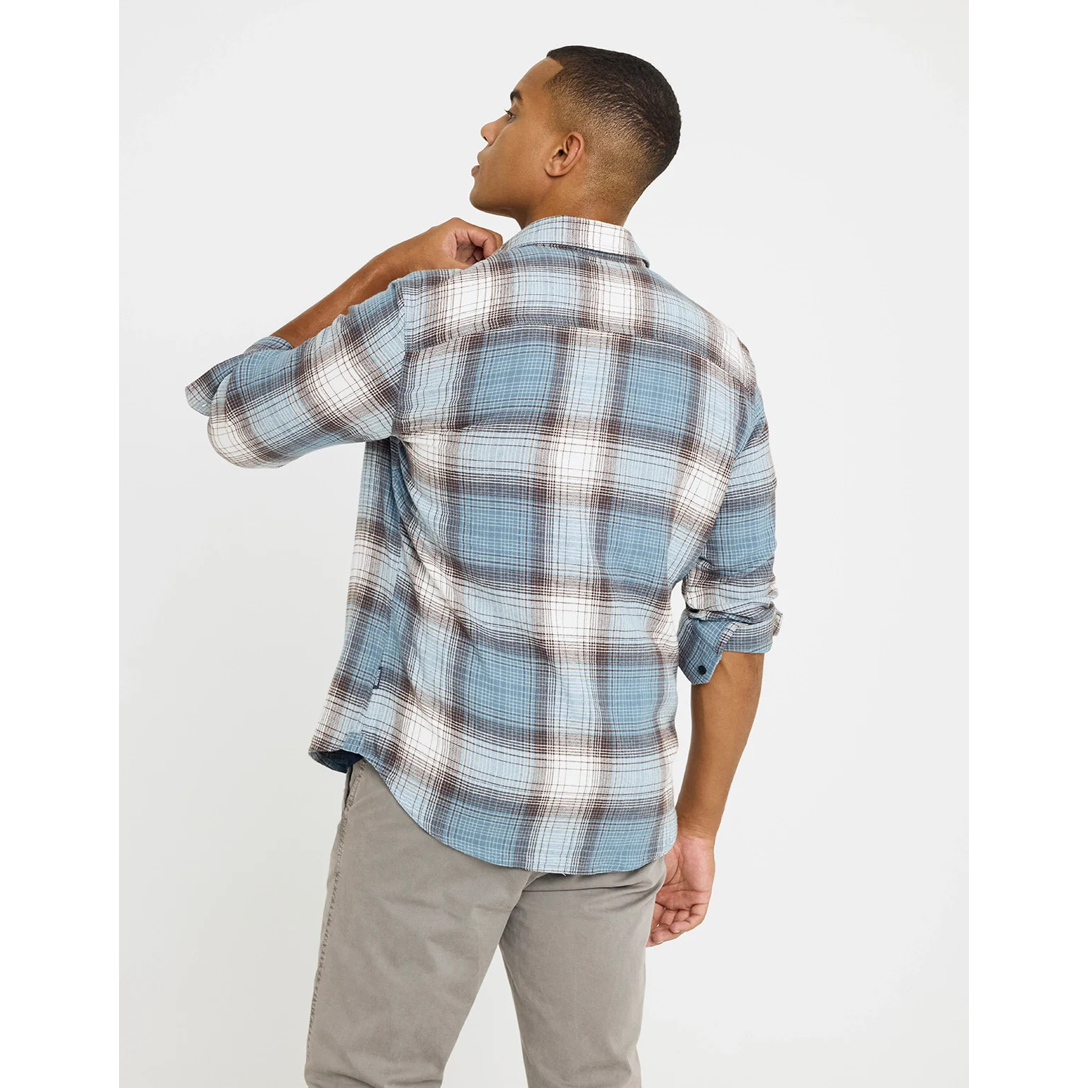 Camisa Manga Larga Cuadros Azul - Jelvel