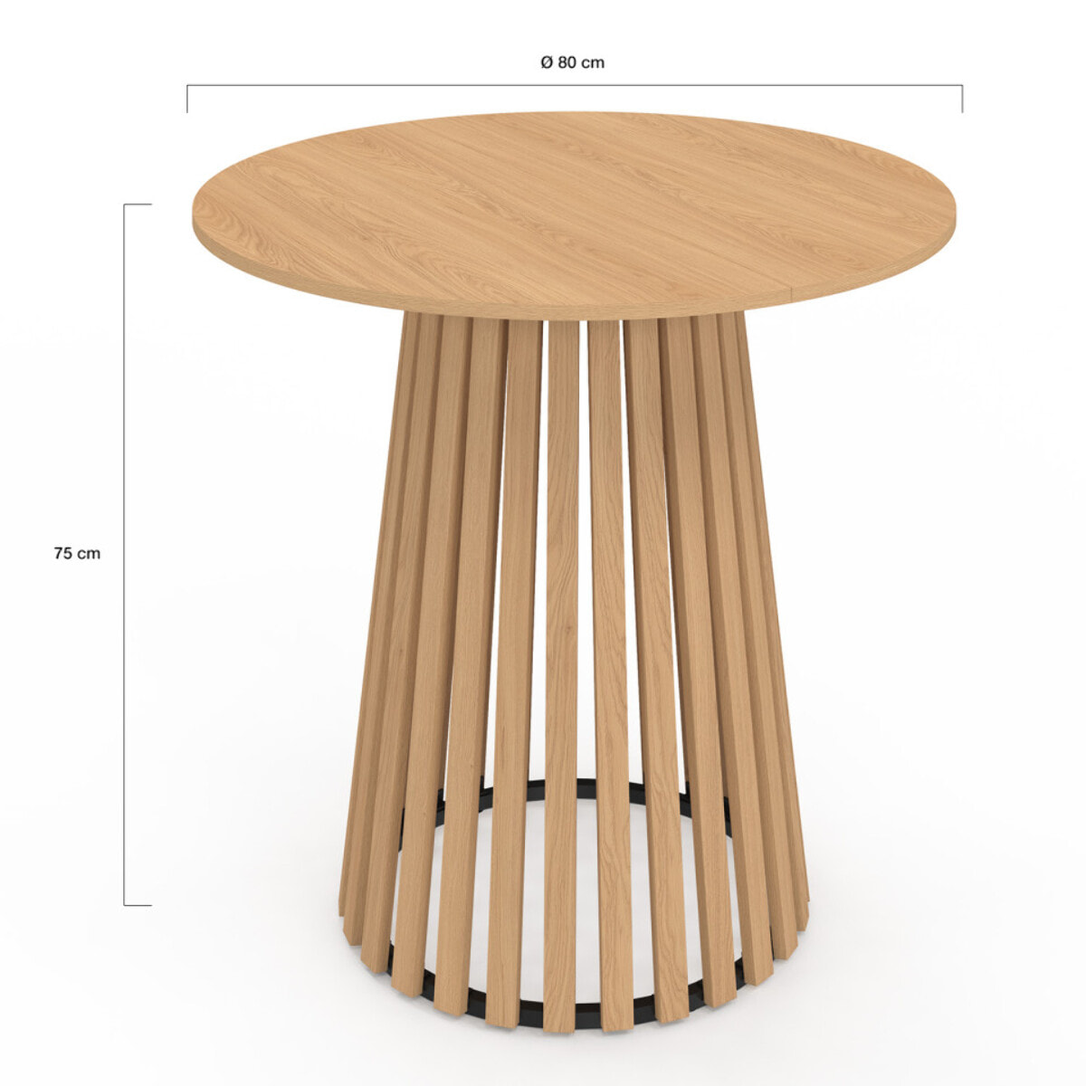 Table à manger ronde Camélia Ø80cm