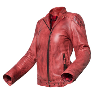 CHAQUETA DE CUERO DE CHICA ELECTRA RED INVICTUS