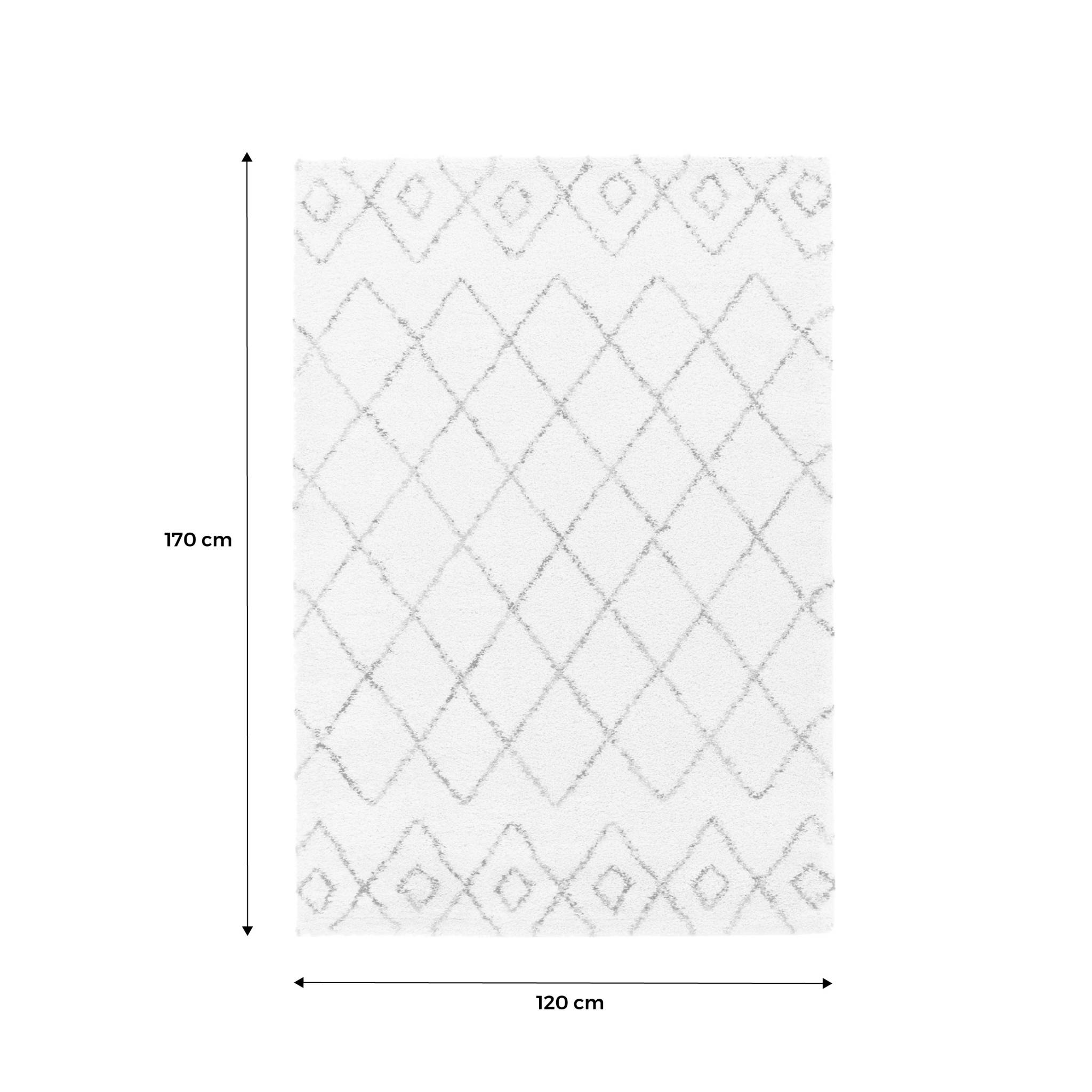 Tapis intérieur shaggy style berbère créme et multicolore BEVERLY