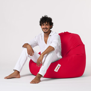 Pouf poire d'extérieur 130x115cm rouge KAYAR