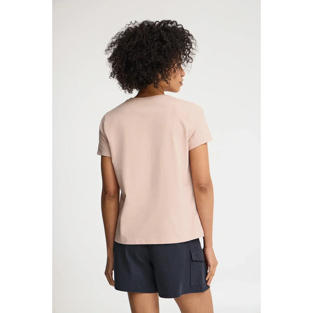 Maglietta cipria a maniche corte e fit dritto con brillantini Polo Club