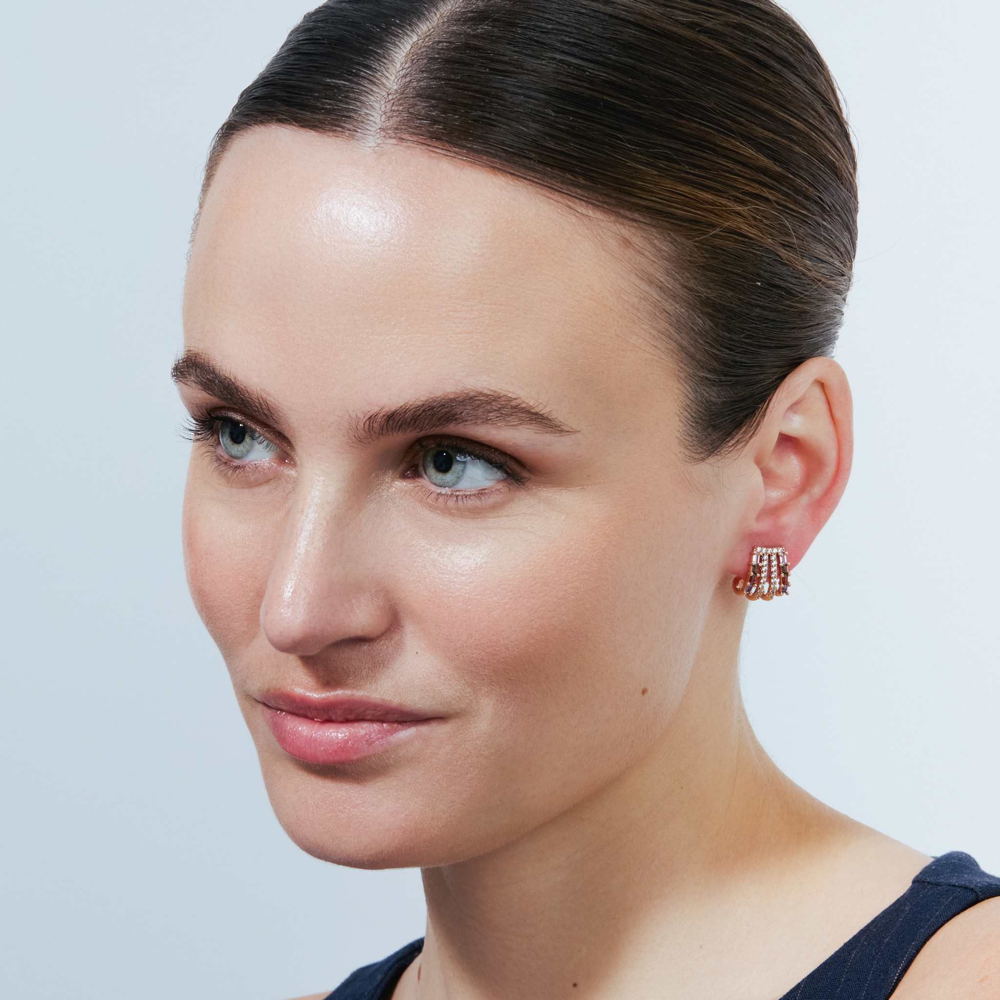 Pendientes Drukva acabado oro rosa 18k