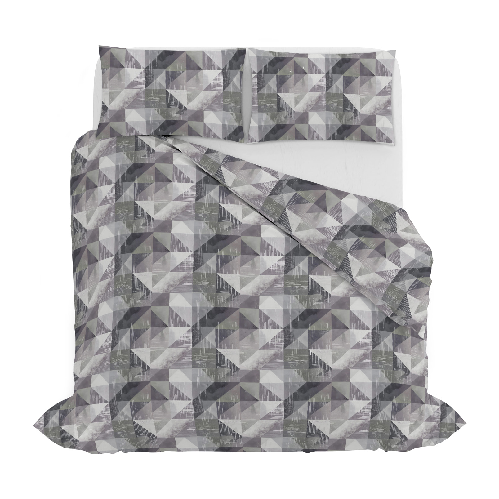 PARURE COPRIPIUMINO RIVER MATRIMONIALE SEPIK GREY