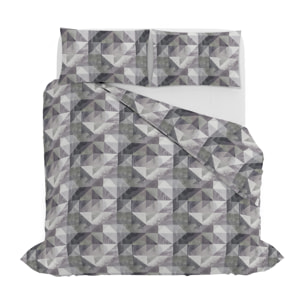 PARURE COPRIPIUMINO RIVER MATRIMONIALE SEPIK GREY