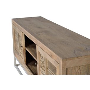 Mueble TV - Madera de Mango y Hierro - 65x160x40cm