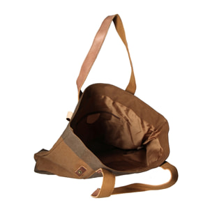 Borsa a mano unisex - Modello Maura - Canvas e pelle - 38.0 x 37.0 x 16.0 cm