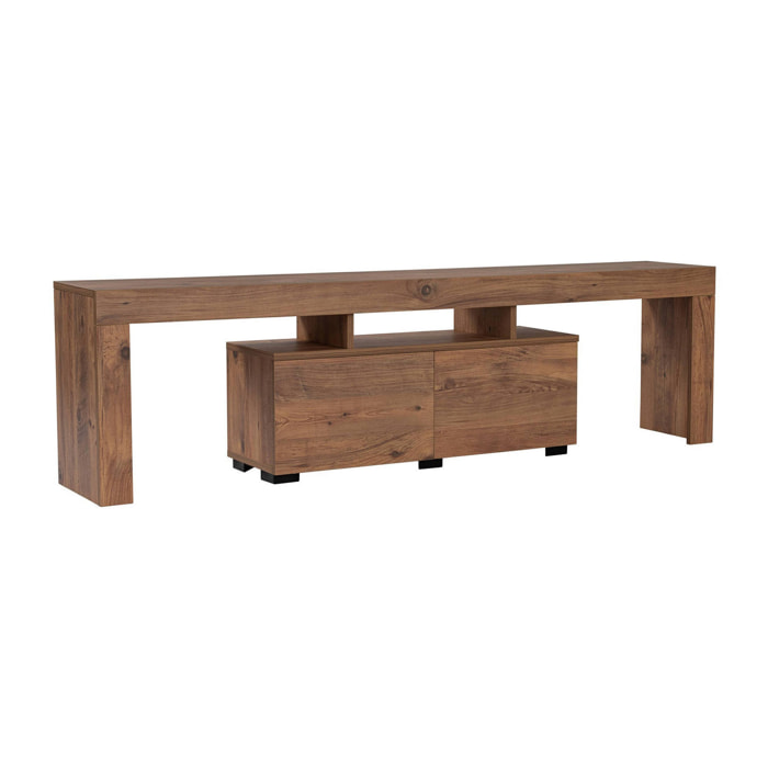 Mobile porta TV Andarna, Credenza da soggiorno, Armadio basso per TV, Base parete attrezzata, 180x31 h50 cm, Pino