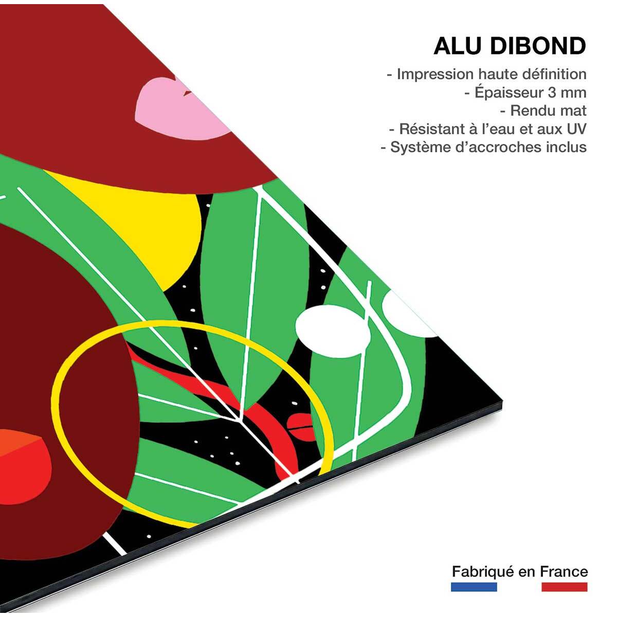 Tableau collage french kiss Tableau alu Dibond