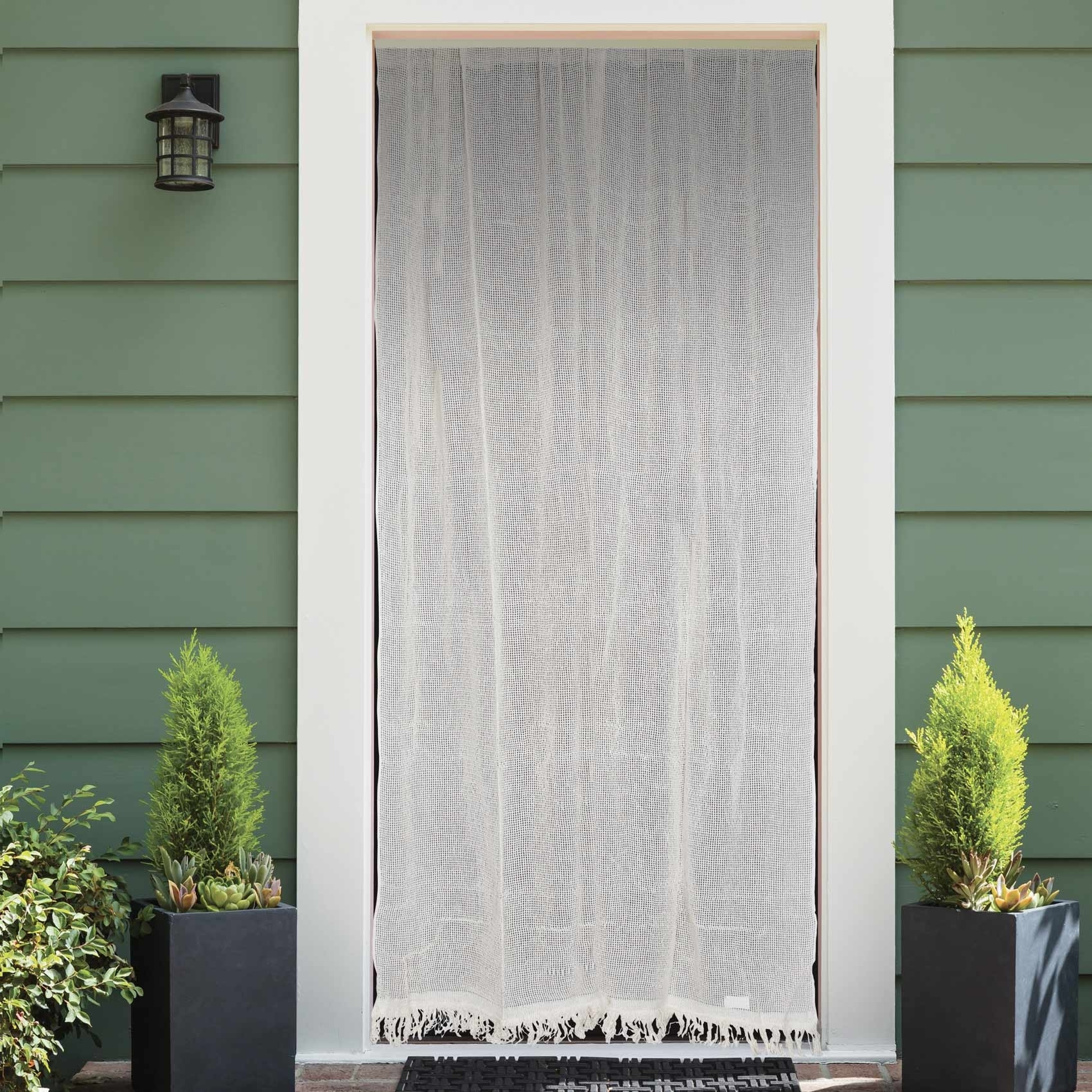 Moustiquaire de porte esprit bohème - Ecru