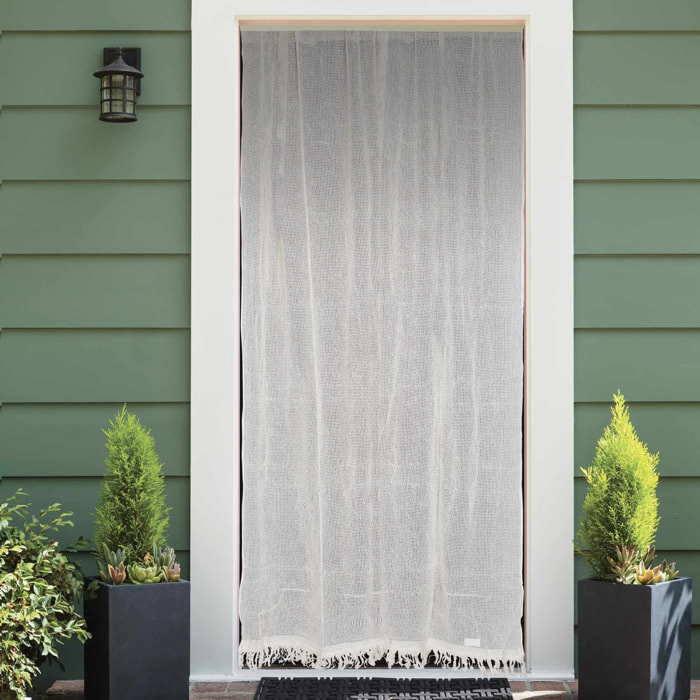 Moustiquaire de porte esprit bohème - Ecru