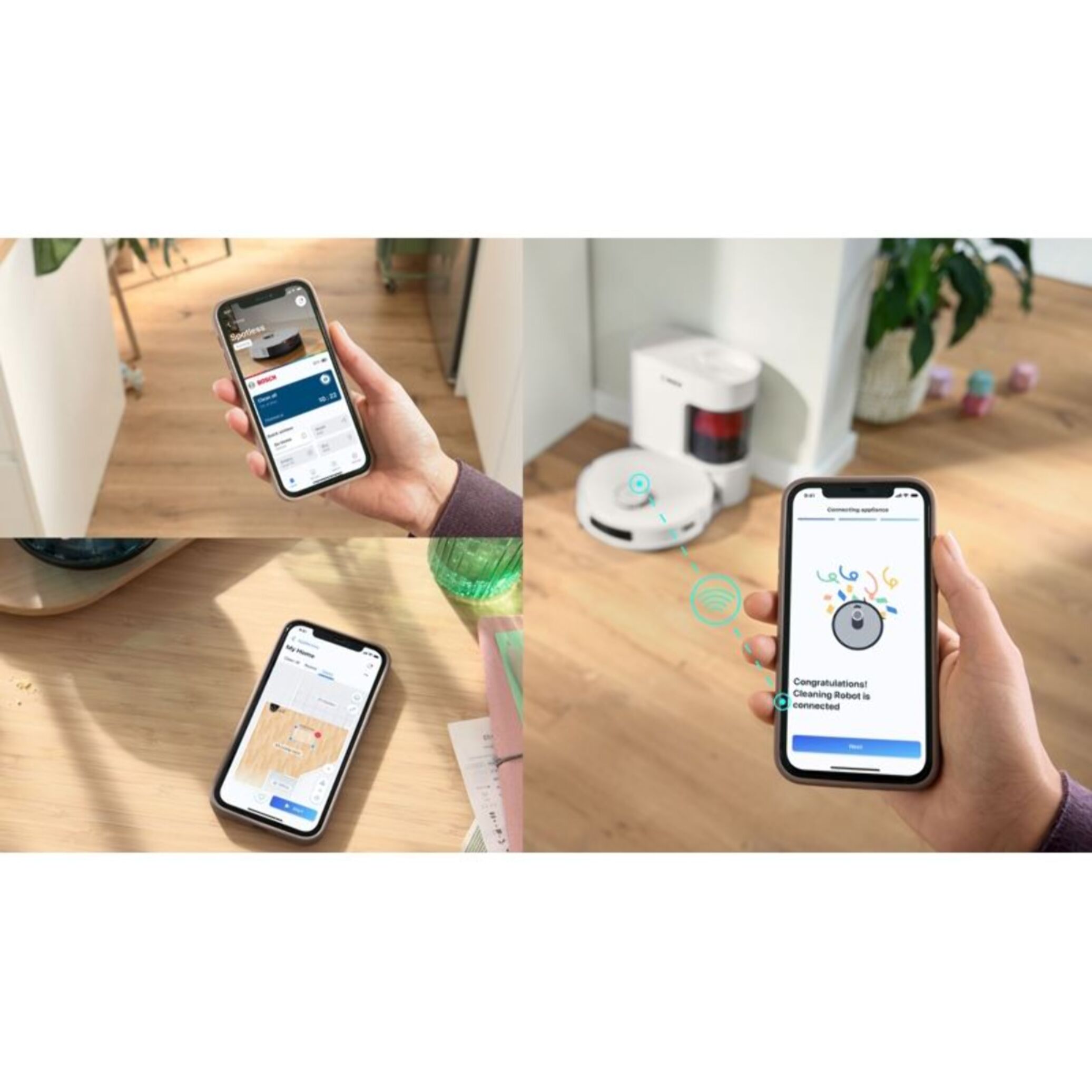 Robot Aspirateur Laveur BOSCH Spotless Advanced Blanc