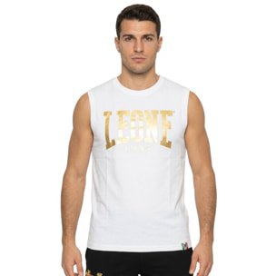 Camiseta sin mangas dorada para hombre