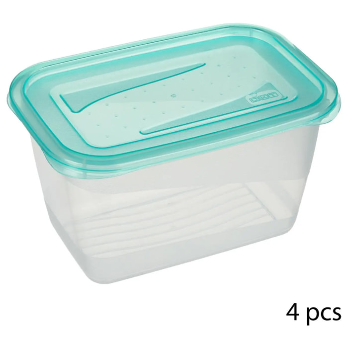4 boîtes de conservation "Fresh & Freeze" 0,75L