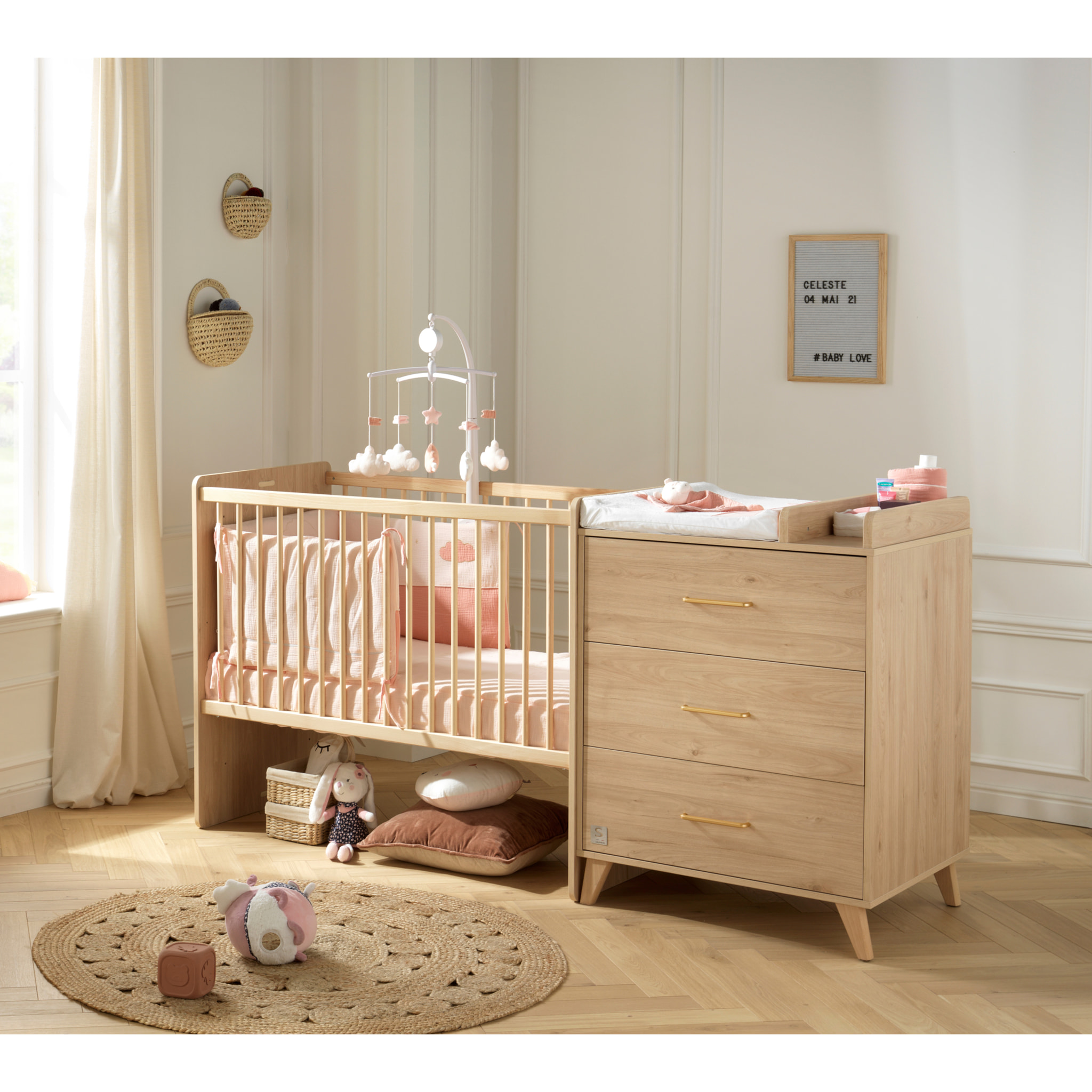 Lit combiné 120x60 évolutif en 90x190 Arty avec matelas