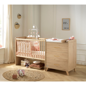 Lit combiné 120x60 évolutif en 90x190 Arty avec matelas