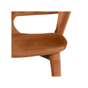 Chaise en velours avec accoudoirs - VALENTINA