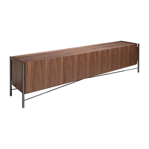 Mueble TV Angel Cerda madera chapada en nogal 220x46x53cm