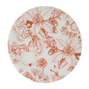 Set 6 piatti piani Jacquard in ceramica sottosmalto
