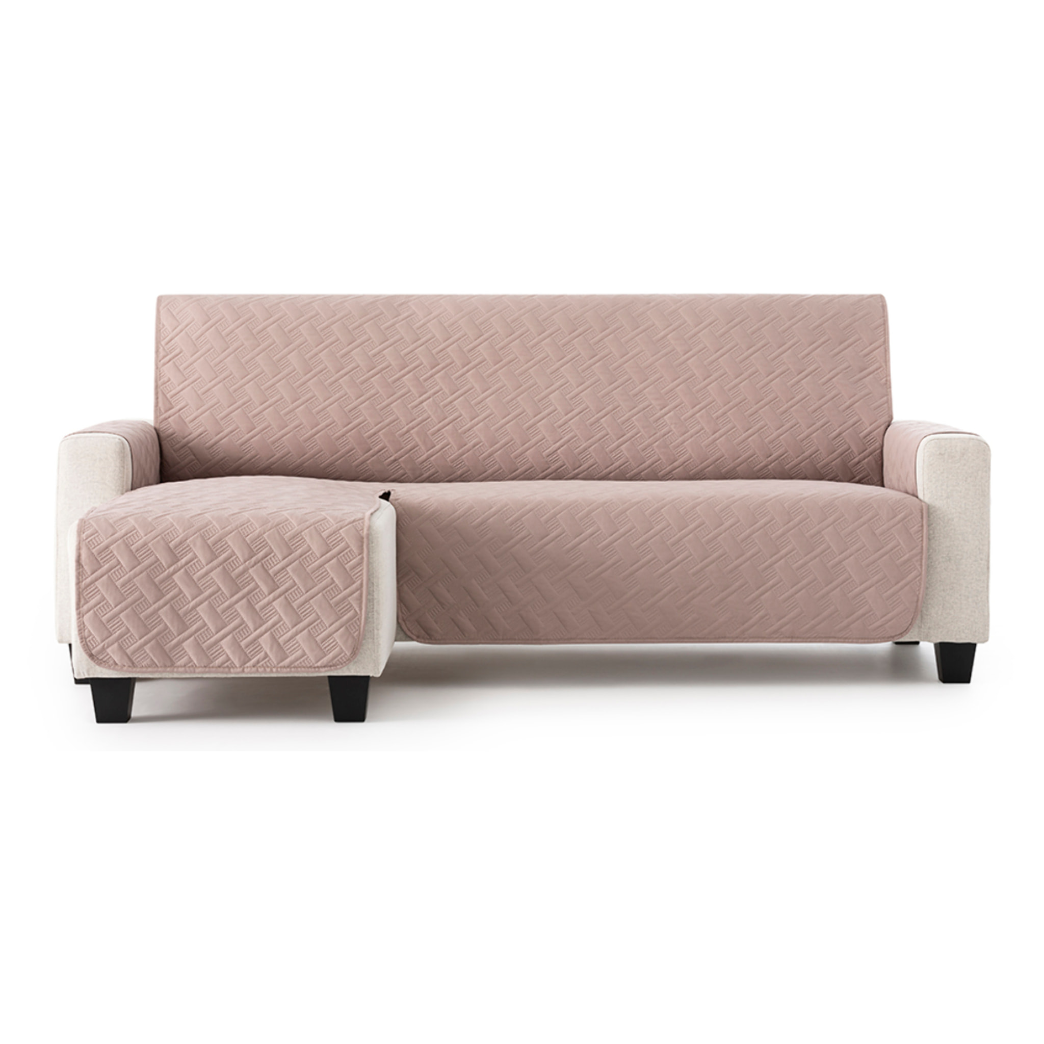 Cubre sofá para Chaise Longue DRY acolchado y antimanchas lino (brazo izquierdo)
