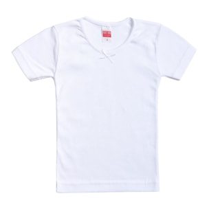 Cubre Niña Felpa M/C Blanco Talla 10