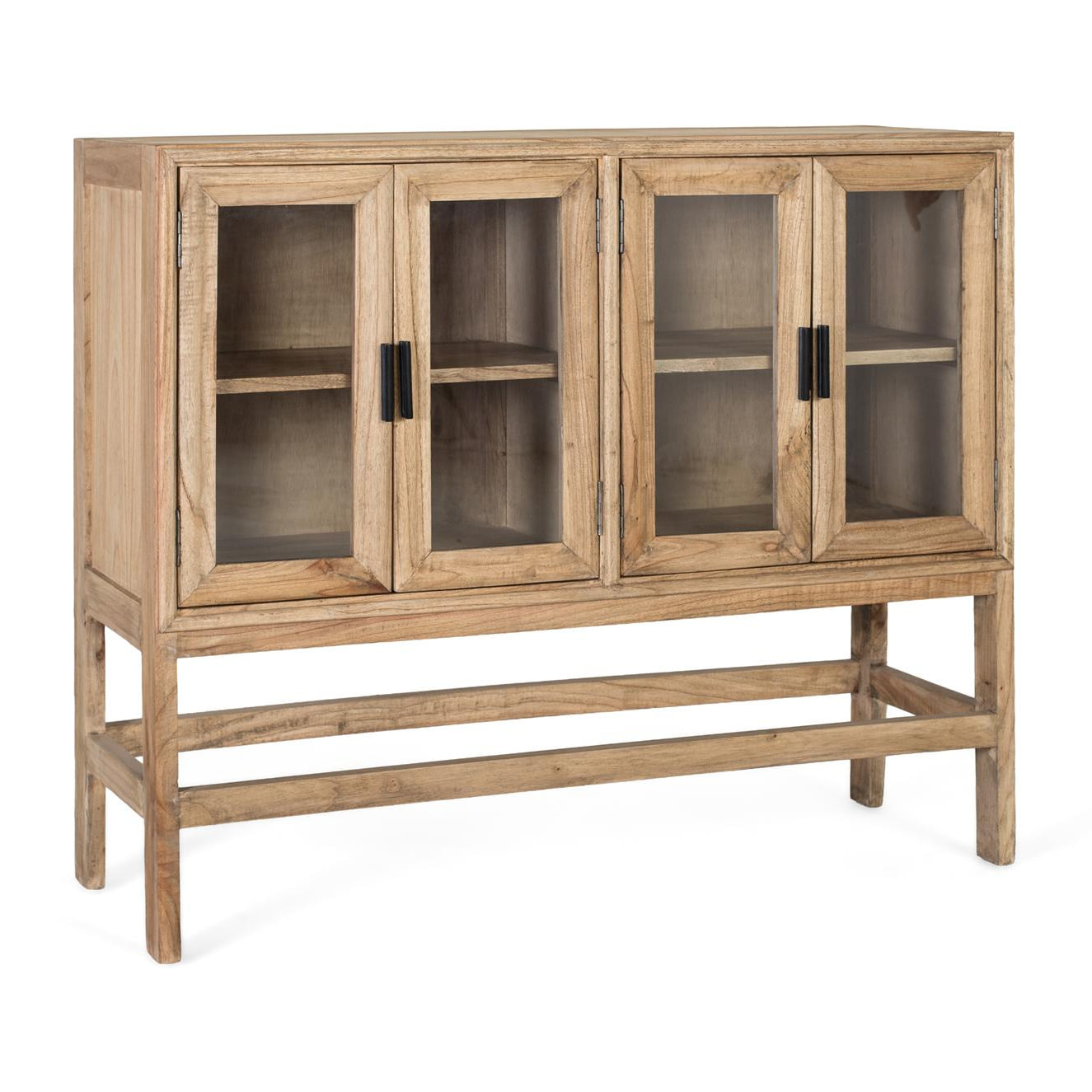 Vitrine en bois de mindi 120 cm style contemporain - scandinave